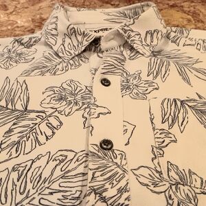 Express Tropic Palm Button-Down